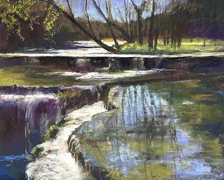 Fluttering Forsythia by artist Linda Wells